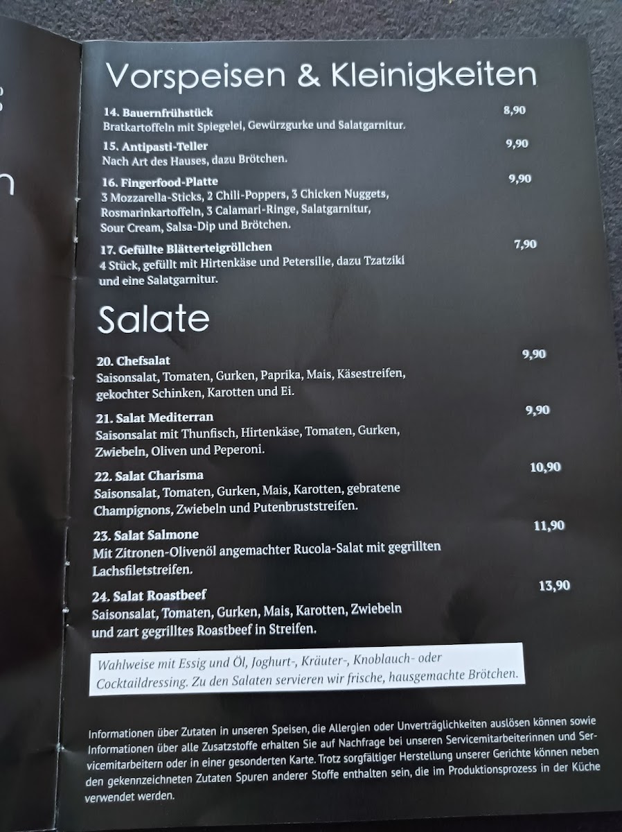 Menu Charisma-2